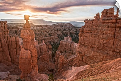 Sun on Thor's Hammer in Bryce Canyon National Park, Utah