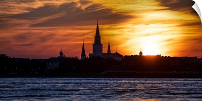 Sunset On St. Louis Cathedral In New Orleans, Louisiana