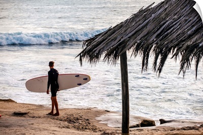 Surfer on Windansea Beach, San Diego, California