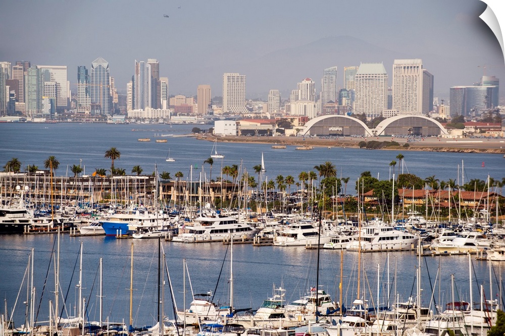 View of the Bay Club and Hotel Marina in San Diego, California.