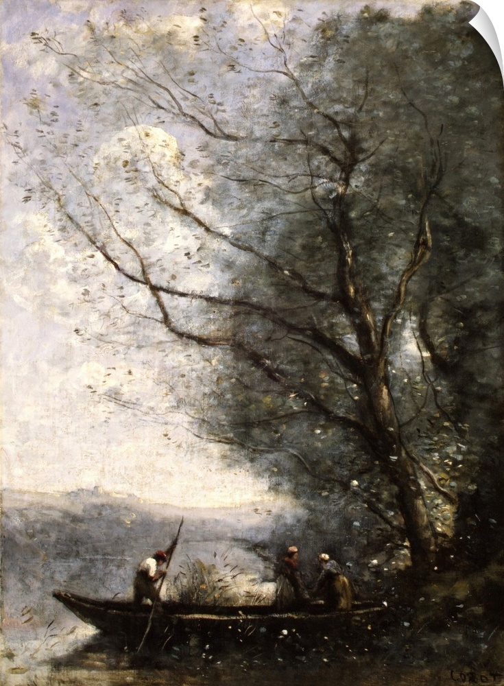 Like many of the landscapes Corot painted at the end of his career, The Ferryman exemplifies the timeless, idyllic quality...