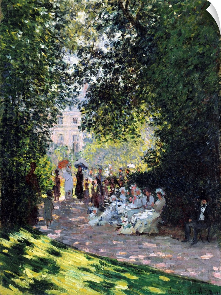 Monet painted six views of the Parc Monceau: three in 1876 and three in 1878. In this canvas, the disposition of light and...