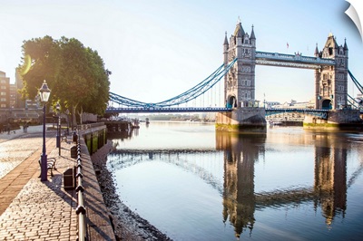 Tower Bridge Reflections On River Thames, London, England, UK