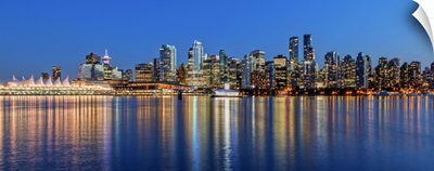 Vancouver, BC, Canada Skyline at Dusk