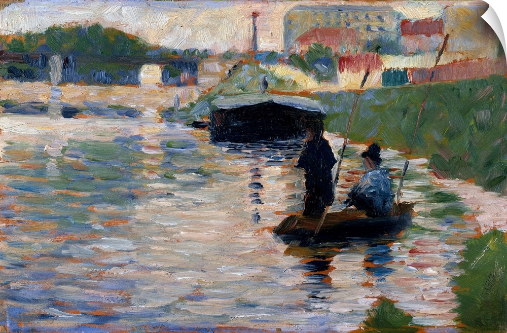 At the beginning of Seurat's career he made about seventy oil studies on small wood panels, which he calledcroquetons(litt...