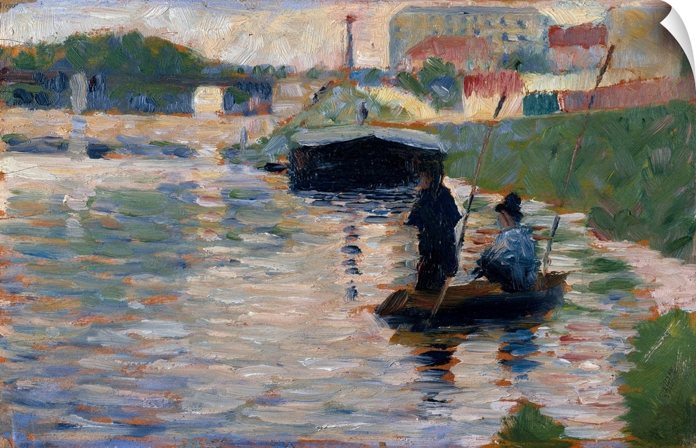 At the beginning of Seurat's career he made about seventy oil studies on small wood panels, which he called?croquetons?(li...