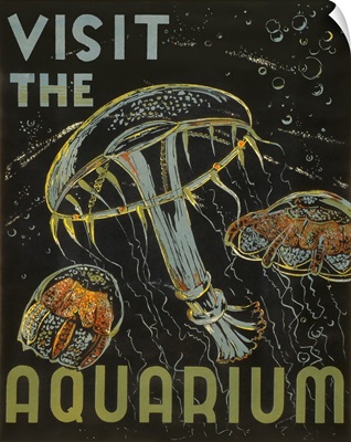 Visit the Aquarium - WPA Poster