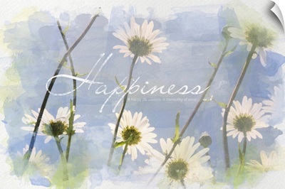 Watercolor Inspirational Poster:  A Happy Life consists in tranquility of mind