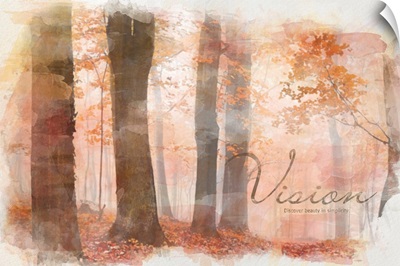Watercolor Inspirational Poster: Discover beauty in simplicity