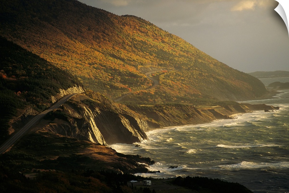 The Cabot Trail winds its way along the Gulf of St. Lawrence.