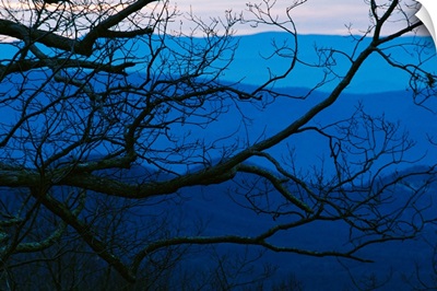 Sunset over mountains at Big Meadows, Blue Ridge Mountains, Virginia