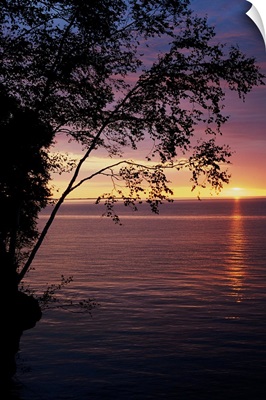 The sun sets on Lake Superior in the Apostle Islands
