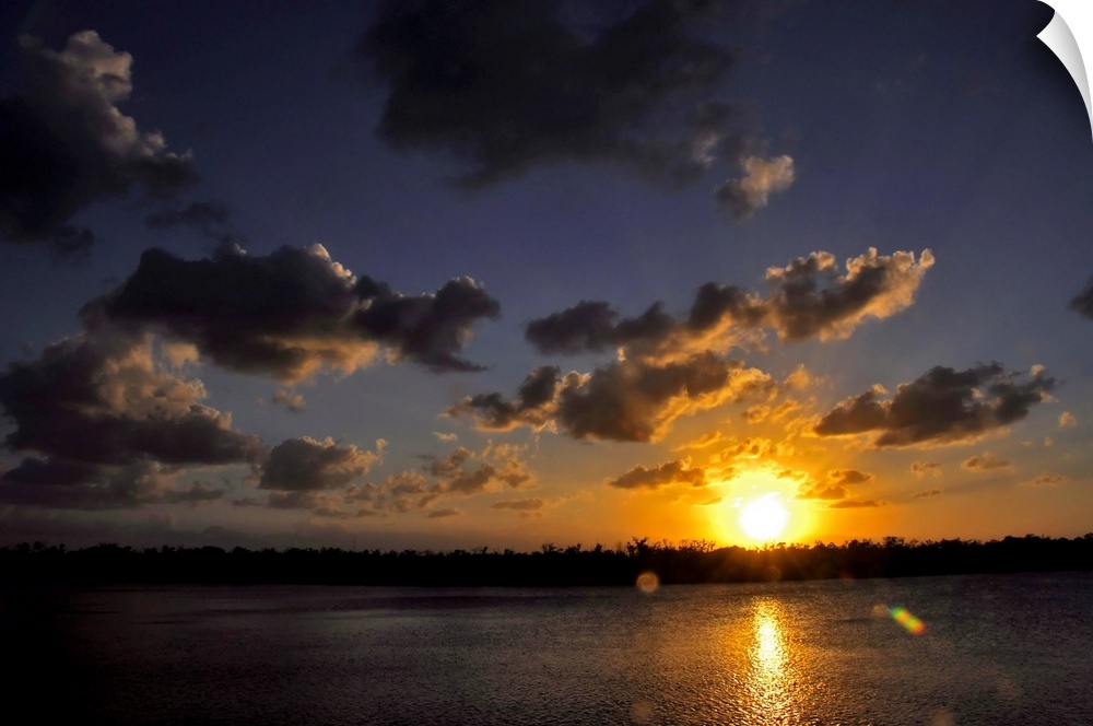 The sun setting over the Intracoastal Waterway.