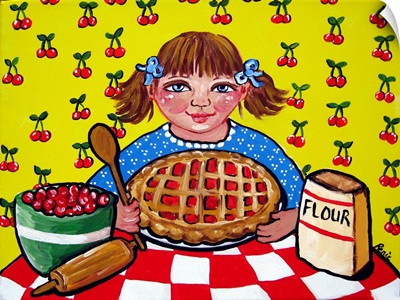 Little Girl Baking Pie