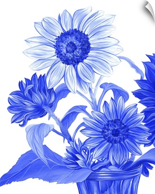 China Sunflowers Blue II