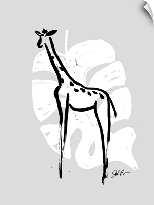 Inked Safari Leaves IV Giraffe 2