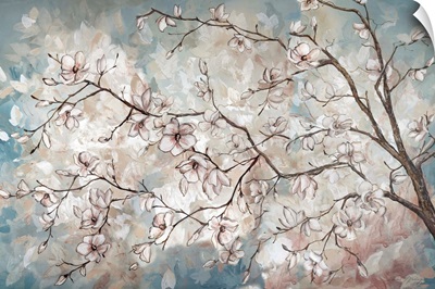 Magnolia Branches on Blue