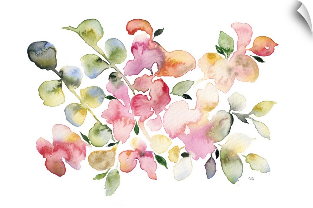 Shades of Pink Watercolor Floral