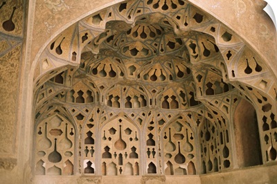 Acoustic music room, Ali Qapu Palace, Isfahan, Iran, Middle East