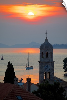 Adriatic sunset, Cavtat, Dubrovnik Riviera, Dalmatian Coast, Dalmatia, Croatia