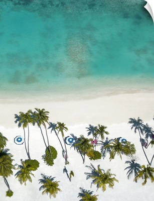 Aerial View Of A Beach In Maldives, Indian Ocean