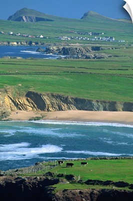 Aerial view over the Dingle Peninsula, County Kerry, Munster, Ireland