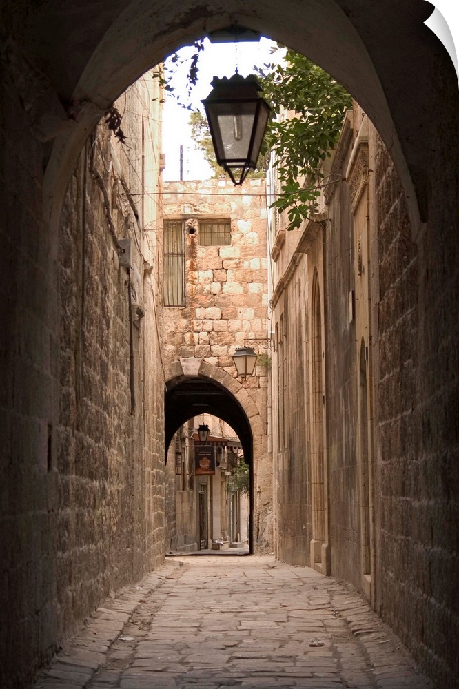 Arched streets of old town Al-Jdeida, Aleppo (Haleb), Syria