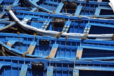 Blue boats, Essaouira, Morocco, North Africa, Africa