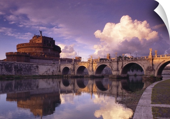 Bridge of Angels and Castello San Angelo, Rome, Italy.