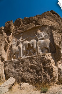 Carved relief of the Investiture of Ardashir I, Iran