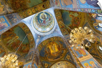 Ceiling of the Church on the Spilled Blood, St. Petersburg, Russia