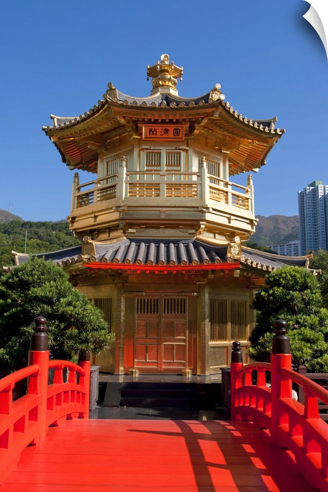 Chi Lin nunnery pagoda, Hong Kong, China