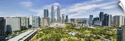 City centre and Petronas Towers, Kuala Lumpur, Malaysia
