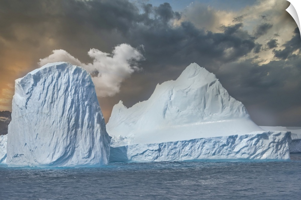 Cooper Bay, Floating Icebergs, South Georgia, South Georgia and the Sandwich Islands, Antarctica, Polar Regions
