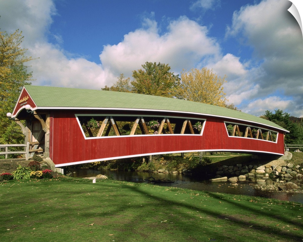 Covered bridge at Conway, New Hampshire, New England