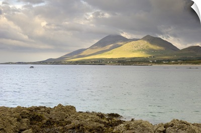 Croagh Patrick mountain and Clew Bay, Connacht, Republic of Ireland