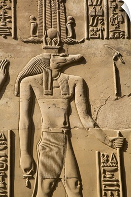 Crocodile God Sobek, Wall Reliefs, Temple Of Sobek And Haroeris, Egypt, North Africa