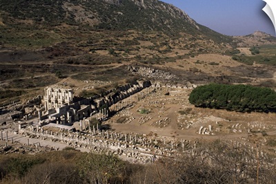 Curetes Way and Library of Celsus, Ephesus, Anatolia, Turkey, Asia Minor