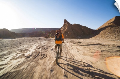 Cycling In The Devil's Ravine, San Pedro De Atacama, Atacama Desert, Chile