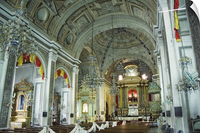 Decorated interior, San Agustin church and museum, Manila, Philippines