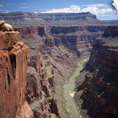 Deep gorge of the Colorado River, west rim of the Grand Canyon, Arizona, USA