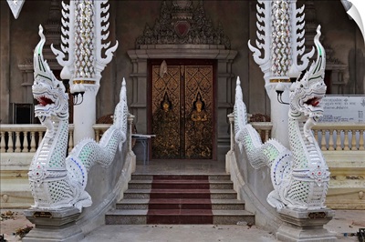 Detail of Buddhist temple, Lampang, Thailand, Southeast Asia, Asia