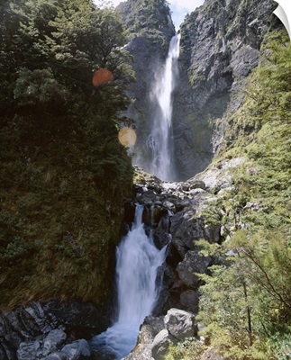 Devils Punchbowl Falls, Arthur's Pass National Park, Westland, New Zealand