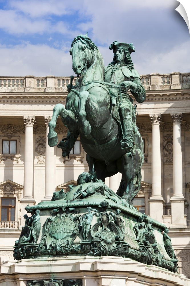 Equestrian statue of Prince Eugene of Savoy, Hofburg palace, Heldenplatz, Vienna, Austria