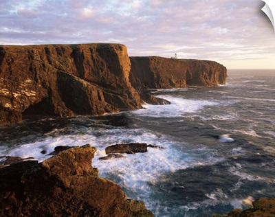 Eshaness Cliffs and lighthouse, Shetland Islands, Scotland