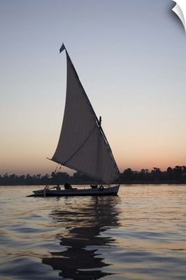 Felucca, sunset, River Nile, Luxor, Egypt, Africa