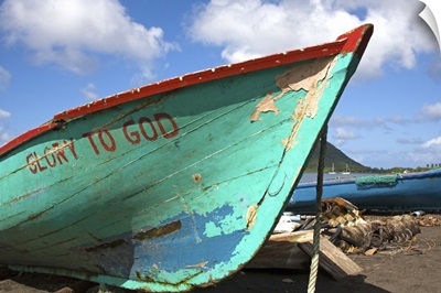 Fishing boat, Prince Rupert Bay, Portsmouth, Dominica, Windward Islands, Caribbean