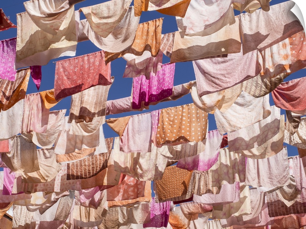 Fluttering fabrics, Textile Museum, Oaxaca, Mexico, North America