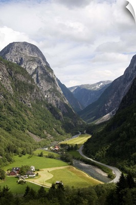 Glacial valley, Stalheim, Norway, Scandinavia