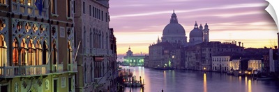 Grand Canal towards Santa Maria Della Salute from Accademia Bridge, Venice, Italy